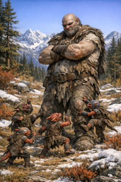 Regolamento di lotta, Coboldi vs Gigante delle Colline (AI Generated)