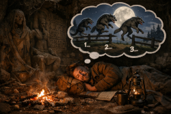 Prendere sonno in un sotterraneo (AI Generated)