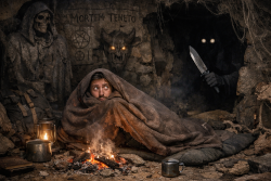 Dormire in un dungeon (AI Generated)