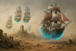 Navi volanti di Halruaa (AI generated)