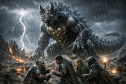 Tarrasque in avvicinamento (AI Generated)