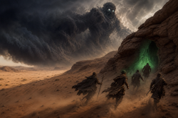 Tempesta nel deserto (AI Generated)